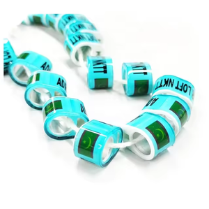 Zwarte Kleur Speciaal Ovaal Aluminium Met Plastic Ringduivenring Met Gat, Ingebracht In Elektronische Chip // */ - Product Image 3