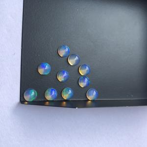 Cabochons calibrés en vrac à dos plat rond en pierre opale éthiopienne naturelle de 6mm du fabricant en ligne Inde véritable certifié 2025 - Product Image 1