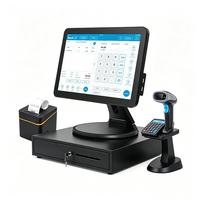 15.6 inç Hepsi Bir Arada POS Sistemi POS Makinesi Yazıcı 80mm Dokunmatik Ekranlı Yazarkasa Terminali NC Restoran Süpermarket için