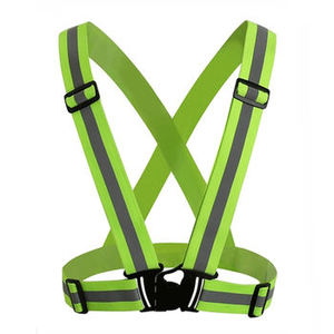 Chaleco reflectante transpirable de alta visibilidad personalizable al por mayor para seguridad al aire libre chaleco reflectante ajustable para ciclismo cruzado - Product Image 6