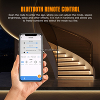 Contrôleur d'éclairage d'escalier BT 32 canaux avec capteur de mouvement PIR, variateur DC12/24V 3A 500W/1000W pour bande LED d'escalier, prend en charge 600 circuits intégrés