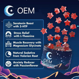 Gummies pour le sommeil naturelles OEM ODM avec 5-HTP, L-théanine, magnésium et racine de valériane, complément alimentaire pour le sommeil sans mélatonine - Product Image 3