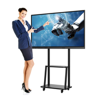 Интерактивная доска 75 дюймов, 40 точек касания, 4K LCD, 120 Гц, рамка из алюминиевого сплава для использования в классах и конференциях