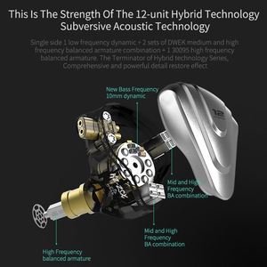 Hot <span class=keywords><strong>KZ</strong></span> <span class=keywords><strong>zsx</strong></span> หูฟังไฮบริดแบบมีสายพร้อม1DD 5BA 6ไดรเวอร์ <span class=keywords><strong>KZ</strong></span> หูฟังโลหะพร้อมถอดออกได้ - Product Image 5