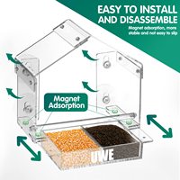 Acrylique clair grande cage à oiseaux perroquet élevage Cages pour animaux de compagnie mangeoire pour oiseaux