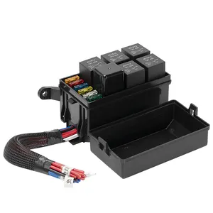 ATC/ATO 12 V elektrische Relais-Sicherungsbox 6-Wege-Klinge Sicherung und Relais-Box wasserdichte Sicherungs-Sicherungsbox für Automobil