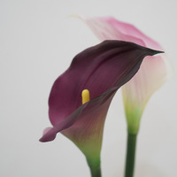 S-0030 Hoogwaardige Real Touch Calla Lelie PU Calla Lelie Stengels Hotel Tafel Bloemist Bruiloft Centerpiece Decoratie