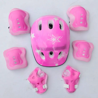 Ensemble de protection 7 pièces pour enfants : coudières, genouillères, casque, protège-poignets pour vélo, cyclisme, skateboard, roller