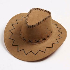 Chapeau de cowboy occidental en gros, casquette d'été en fausse fourrure et cuir, chapeau de chevalier pour le camping en plein air - Product Image 4