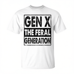 T-shirt Gen X The Feral Generation, humoristique et rétro, pour hommes et femmes - Product Image 2