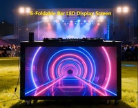 Écran d'affichage LED pliable en 6 parties pour mur vidéo, idéal pour cabine DJ, événements en direct et bars disco
