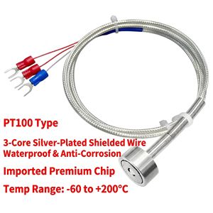 Sensor <span class=keywords><strong>de</strong></span> <span class=keywords><strong>Temperatura</strong></span> PT100 PT1000 Tipo K, Sonda <span class=keywords><strong>de</strong></span> <span class=keywords><strong>Temperatura</strong></span> <span class=keywords><strong>de</strong></span> Adsorción con Fuerte Resistencia Magnética Superficial - Product Image 2