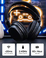 Casque de jeu sans fil AULA G7 Tri-mode, léger, ergonomique, circum-auriculaire, avec micro détachable à réduction de bruit, son surround RGB