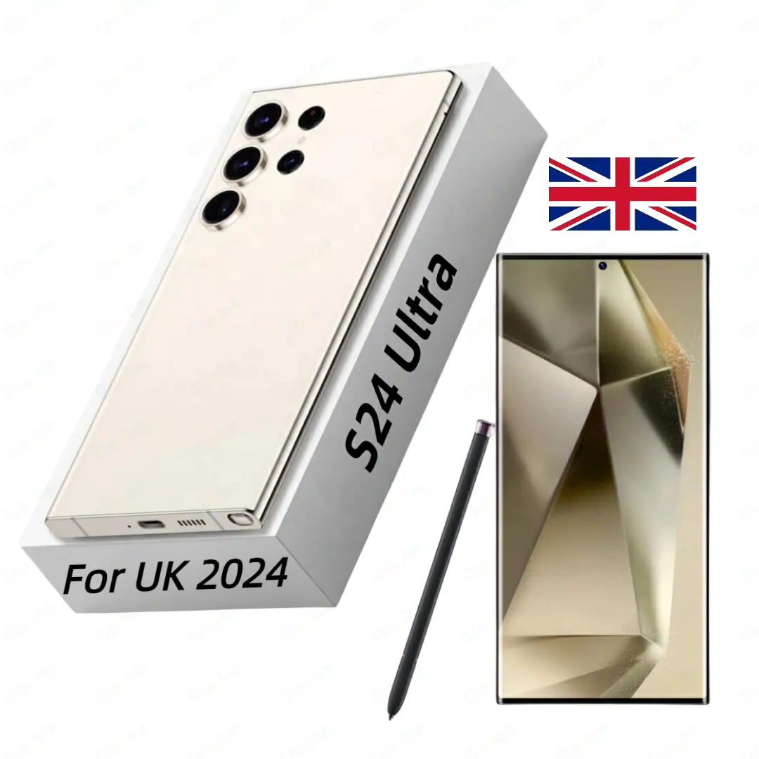 Великобритания, быстрая доставка, самый продаваемый 2024 дешевый мобильный телефон S24, большой экран, тонкий GPS LTE 5G разблокированный смартфон со встроенным стилусом