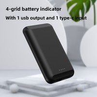 Chargeur sans fil magnétique 20W à charge rapide, batterie externe compacte portable en plastique carré de 5000mAh avec Type C et logo personnalisé