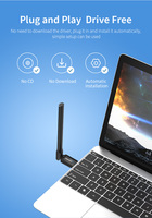 Adaptateur WiFi6 COMFAST AX600 2.4G&5G 600Mbps Carte réseau 802.11ax Pilote gratuit Antenne Dongle USB Win 10/11 PC Ordinateur portable