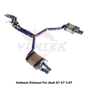 ท่อไอเสียไทเทเนียม Vortex Performance สำหรับ Audi A7 C7 3.0T ปี 2010-2018 พร้อมวาล์วสุญญากาศ ชุด Catback Tuning Muffler - Product Image 2