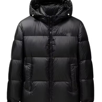 Manteau bouffant d'hiver avec logo personnalisé pour hommes veste formelle d'automne/hiver fermeture à glissière manteau en tissu de toile imperméable vêtements chauds