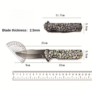 Coltello Tascabile Pieghevole in Acciaio Inossidabile con Manico in ABS Stampato in 3D UV, Coltelli Tattici per Caccia nella Giungla - Product Image 6