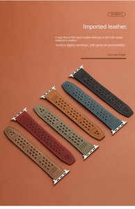 Correa Magnética Plegable de Cuero Genuino con Patrón Crazy Horse de Primera Calidad Senka para Reloj Inteligente de 38 40 41 42 44 45 46 49 mm - Product Image 3