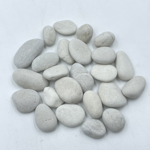 Wholesale Natural Pure Snow <strong>White</strong> Unpolished Washed River Stone <strong>Pebbles</strong> Cobbles Polished Finish Garden <strong>Landscape</strong> Park Decorative - Product Image 3