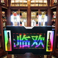 Écran LED défilant programmable par application, présentoir VIP, glorificateur de bouteilles, éclairage multicolore, portable, durable, pour club de vin, affichage de messages