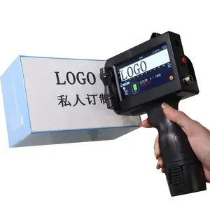 Venta al por mayor 12,7mm/25,4mm TIJ portátil mini impresora de inyección de tinta máquina de codificación de lotes de mano para la impresión de latas de botellas