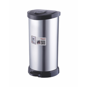 Hotel 40 Liter <span class=keywords><strong>Plastic</strong></span> pp Ronde Afvalbakken met Voetpedaal en Folie Coating - Product Image 1