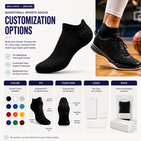 Chaussettes de sport basses pour le basketball, idéales pour les clubs, commandes personnalisées avec grip intégré – Vente en gros