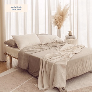 Wholesale Eco-friendly 100% Bamboo <b>Sheet</b> Set Cooling Bedding Set Duvet Cover with Pillowcase Queen <b>King</b> <b>Size</b> Customized - Product Image 5