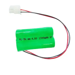 Factory Price Replacement Nimh Battery AA size 4.8v 1300mah Ni-mh Battery Pack 3.6V 4.8V 6V 7.2V 8.4V 1200mAh 1500mAh