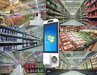 Système POS tout-en-un de 15.6 pouces avec kiosque mural Windows Imprimante thermique 58mm Écran tactile Caisse enregistreuse POS