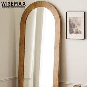 WISEMAX FURNITURE <span class=keywords><strong>Miroir</strong></span> de sol en bois plaqué bois de cerisier moderne de style nordique pour la décoration de la maison, <span class=keywords><strong>miroir</strong></span> de maquillage pour le salon et la chambre à coucher - Product Image 6
