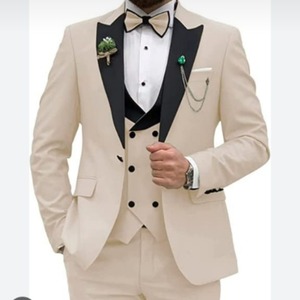 Costume trois pièces pour <span class=keywords><strong>homme</strong></span> – <span class=keywords><strong>Tenue</strong></span> de marié grande taille pour banquet de <span class=keywords><strong>mariage</strong></span> et témoin - Product Image 1