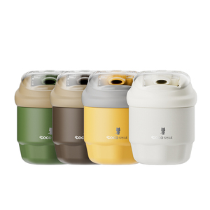 COCOSMILE Two Drinking Option OEM Laser Logo Coffee Drinkware Mini Modern Insulated Stainless Steel Thermal Coffee <strong>Cups</strong> - Product Image 1