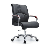 Chaises de bureau exécutives modernes et confortables avec roulettes pivotantes et accoudoirs fixes en cuir PU - Abordables
