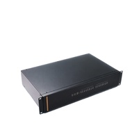 Ordinateur industriel embarqué 1U sans ventilateur, monté en rack, avec boîtier en alliage d'aluminium, double port VGA, mini PC compact en stock