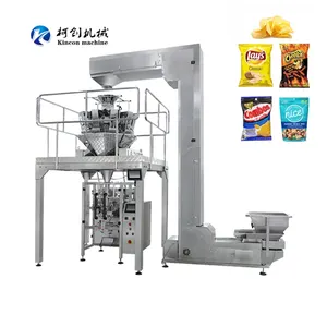 Hệ Thống Cân Tự Động Crisps Máy Đóng Gói Chip Chuối Nitơ Khoai Tây Chiên Nhỏ Khoai Tây Chiên Bao Bì Giá Máy Đóng Gói