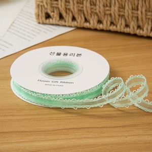 Ruban en organza à bord festonné délicat de 1 cm, best-seller, pour boîte à gâteau et arrangement floral, 20 yards/rouleau - Product Image 2