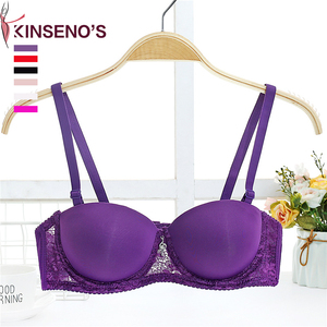 Commercio all'ingrosso di <span class=keywords><strong>Nuovo</strong></span> Arrivo Alla Moda <span class=keywords><strong>Senza</strong></span> Soluzione di Continuità <span class=keywords><strong>Ferretto</strong></span> Logo Personalizzato 1/2 Delle Donne Spinge Verso L'alto il <span class=keywords><strong>Reggiseno</strong></span> di Pizzo - Product Image 1