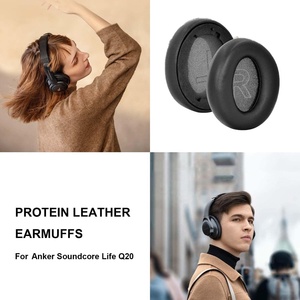 Coussinets d'oreille de remplacement pour Anker Soundcore <span class=keywords><strong>Life</strong></span> Q20 / Q20 BT Cache-oreilles en cuir - Product Image 6