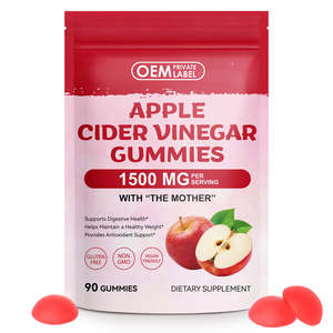 Gomitas de Vinagre de Sidra de Manzana Veganas Keto OEM, Vitamina B6, B12, Ácido Fólico, Apoyo para la Salud Intestinal de Adultos, Mantenimiento de un Peso Saludable - Product Image 1