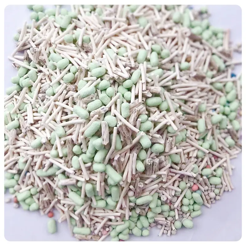 Grüner Tee Rohstoff Tofu Katzenschmutz Sand
