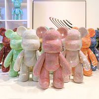 Kit de figurines d'ours violent en cristal de strass à coller soi-même, artisanat fait main, cadeaux pour enfants
