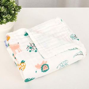 Unisex <b>Newborn</b> Receiving Blanket 110*110cm Cartoon Pattern Muslin <b>Swaddle</b> for Boys and Girls Woven Technics - Product Image 5