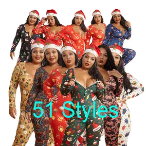 Long Women Plus Size Onesie 5Xl Pajamas Nightwear Adults Sexy Custom Wholesale Adult Onesie Christmas Onesies For Women Pajamas