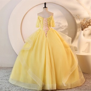 Nuevo Vestido Elegante para Actuación Individual en Conciertos Anuales de Empresa, Vestido de Noche para Anfitriona, Vestido para Examen de Canto, Vestido Pong de Hilo Colorido - Product Image 4