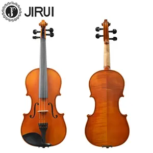 トップセール高品質バイオリン手作りプロバイオリン素敵な炎のメープルアドバンストバイオリン4/43/4グレードA + ColorAntiqueゴールデン