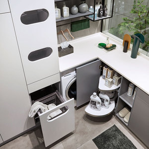 Gabinetes de <span class=keywords><strong>Lavandería</strong></span> y Baño Modernos OPPEIN en Gris Mate Claro - Product Image 3