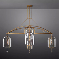 Lampe suspendue en cuivre, style industriel vintage, avec abat-jour en verre, idéale pour restaurant et salle à manger - Offre spéciale